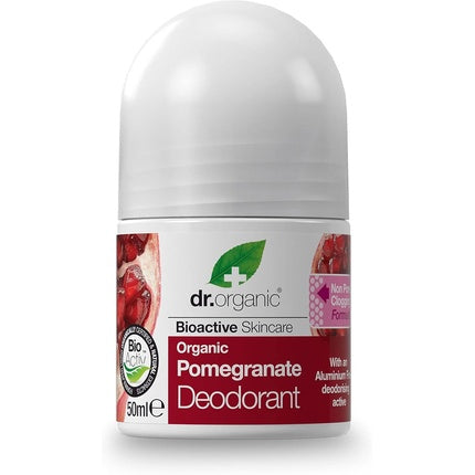 Dr Organic Pomegranate Deodorant Natural Vegan Cruelty Free Paraben & SLS Free Aluminium Free 50ml Dr Organic