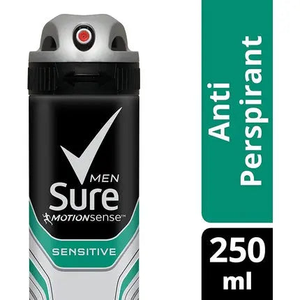 Sure Men Sensitive Anti Perspirant Deodorant Aerosol, 250ml Sure