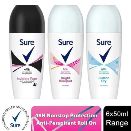 Sure Women Roll On 48 Hour Protection Anti-Transpirant Deodorant 50ml Sure