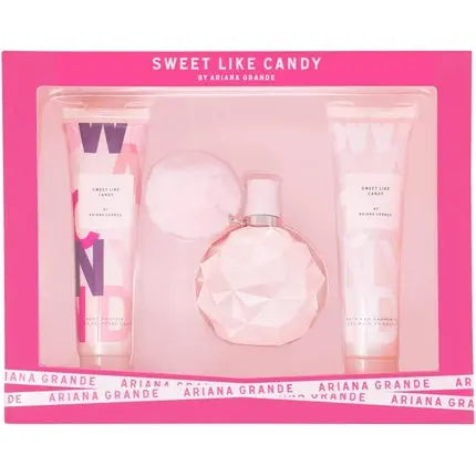 Sweet Like Candy by Ariana Grande for Women 3 Pc Gift Set 3.4oz EDP Spray, 3.4oz Body Souffle, 4oz Body Mist 340 ml Ariana Grande