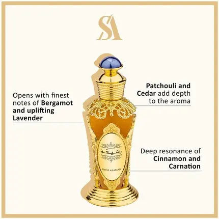 Swiss Arabian Rasheeqa Perfume Oil 20ml Floral Rose Green Woody Fragrance for Women Swissarabian