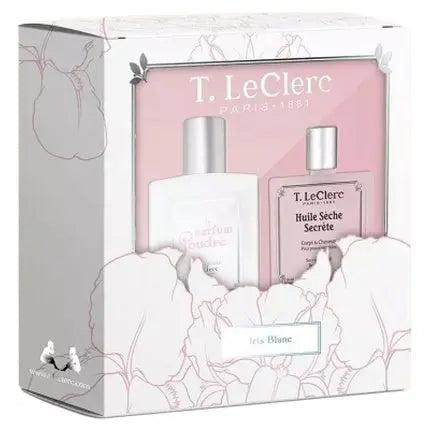 T Leclerc Coffret Parfum Et Huile Iris Blanc - A Luxurious Fragrance And Oil Gift Set