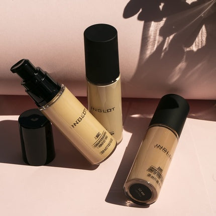 Inglot AMC Cream Foundation with Natural Coverage and Highlighter Formula for Radiant Skin 30ml MW200