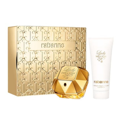 Paco Rabanne Lady Million Eau De Parfum Spray 80ml + Body Lotion 100ml Paco Rabanne