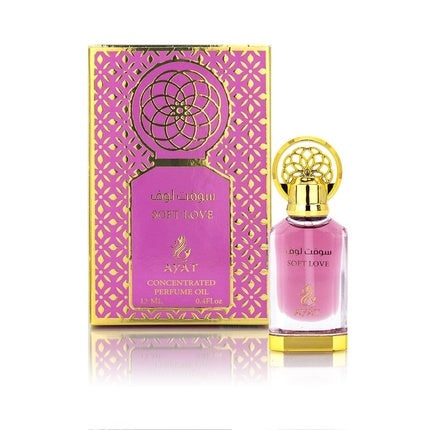 Ayat Perfumes Soft Love Perfume Oil 12ml - Alcohol-Free Musk Extract Unisex Oriental Arabic Oud Amber