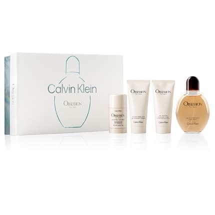 Calvin Klein Obsession - 125 Ml, Deodorant 75 Ml, After Shave Balm 100 Ml, Shower Gel 100 Ml Eau de Toilette pour homme
