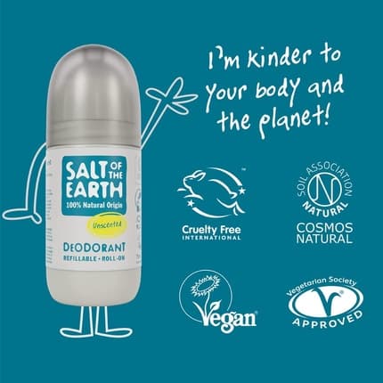 Salt Of The Earth Natural Rollon Deodorant Unscented Déodorant (Déo) Mixte 75ml