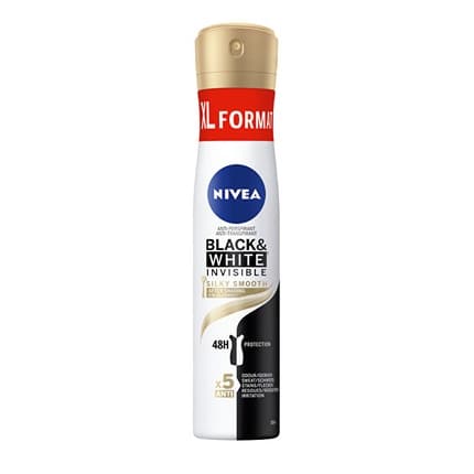 Nivea Black & White Invisible Silk And Smooth Antiperspirant Déodorant (Déo) Mixte 200ml