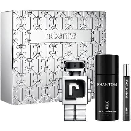 Paco Rabanne Phantom 3 Piece Gift Set And Deodorant Coffret (Coffret) Homme 100ml
