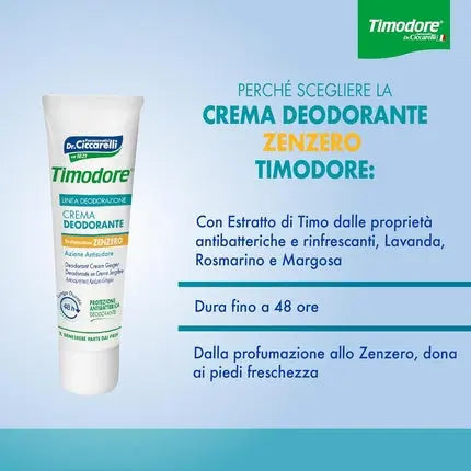 Timodore 48H Deodorant Cream with Ginger Scent 50ml Timodore