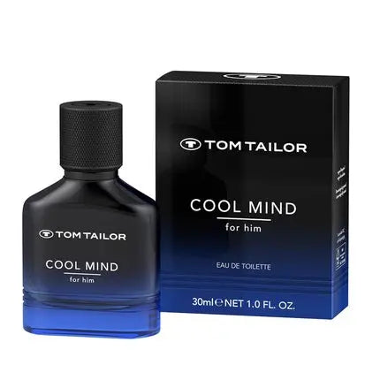 Tom Tailor Cool Mind 30ml Men's Perfume Eau de Toilette with Woody-Amber Notes Vegan Men's Perfume Cardamom, Cinnamon, Patchouli, Vanilla & Sandalwood Light, Cool & Calm Tom Tailor