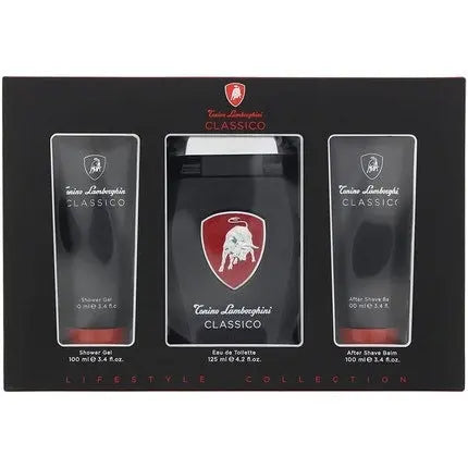 Tonino Lamborghini Classico 3 Piece Gift Set: Eau De Toilette 125ml, Shower Gel 100ml, Aftershave Balm 100ml Tonino Lamborghini