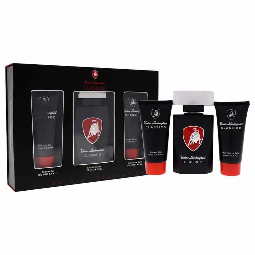 Tonino Lamborghini Classico 3 Piece Gift Set: Eau De Toilette 125ml, Shower Gel 100ml, Aftershave Balm 100ml Tonino Lamborghini