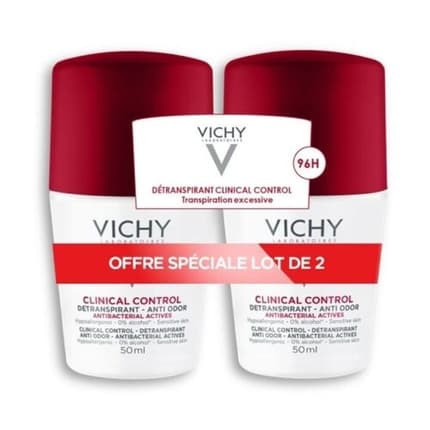 Vichy Clinical Control 96h Antiodor Antiperspirant Ball Set 2 X Déodorant (Déo) Mixte 50ml