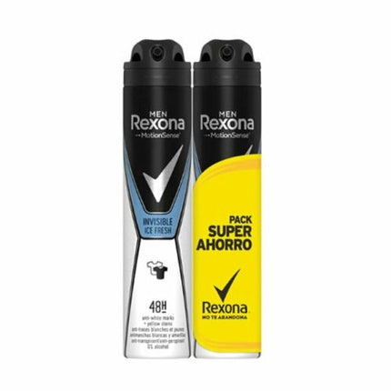 Rexona Men Motion Sense Invisible Ice Fresh Deodorant Spray 200ml - Pack of 2 Rexona