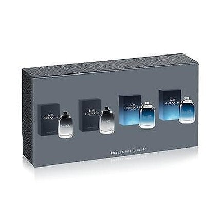 COACH Mini Men Coffret Avec Eau de toilette  and Blue Mini 0.15oz, 1oz équivaut à 30ml - Pack of 4 Coach