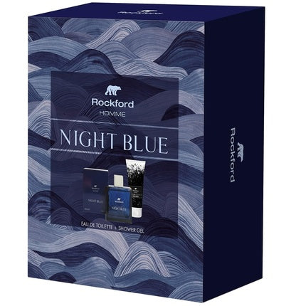 Rockford Night Blue Men's Fragrance and Shower Gel Gift Set with Fresh Notes of Mandarin, Bergamot, Lemon, Mastic, Pine, Lavender, Eucalyptus Rockford