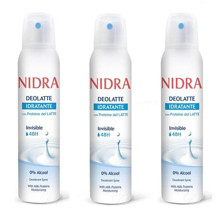 Nidra Deolatte Idratante Invisible Deodorant 150ml Alcohol-Free Mirato