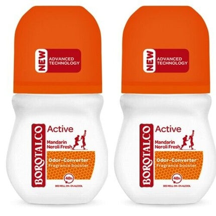 Borotalco Mandarin Odor Converter Deodorant Roll On 72h Effectiveness Borotalco