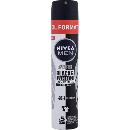 Nivea Black & White Original Antiperspirant Déodorant (Déo) Homme 200ml