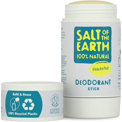 Unscented Natural Deodorant Stick 84g - Refillable Salt Of The Earth