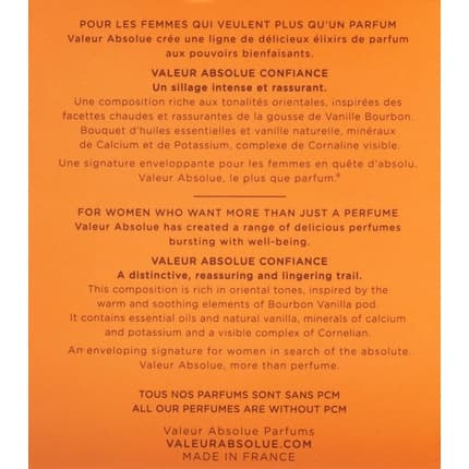 Valeur Absolue Valeur Absolute Confiance Eau de Parfum (EDP) Mixte 90ml