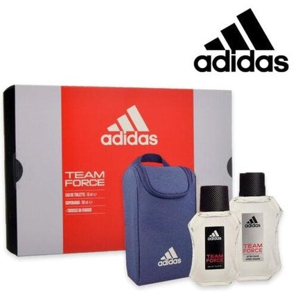 Adidas Team Force Eau De Toilette 50ml Men's Cologne Avec Aftershave 100ml and Pouch adidas