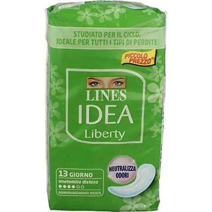 Lines Idea Liberty Anatomical Day Pads 13 Pieces - Neutralizes Odors Lines