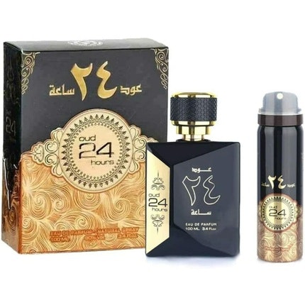 Oud 24 Hours 100ml Arabian Parfum  Spray Lemon Fruity Chocolate Vanilla Agar Woody Musk Amber par House of Niche Ard Al Zaafaran