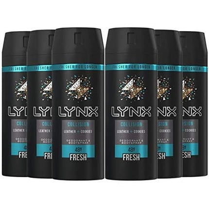 200ml Lynx Collision Leather + Cookies Body Spray For Men Axe/Lynx