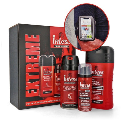 Intesa Homme Extreme Gift Set Deodorant + Shower Gel + Shaving Foam Bracelet Targeted