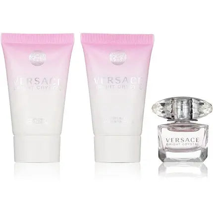 Versace Bright Crystal Gift Set 5ml EDT 25ml Perfumed Body Lotion 25ml Perfumed Shower Gel Versace