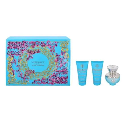 Versace  Dylan Turquoise eau de toilette 50ml + body lotion 50ml + shower gel 50 ml, Coffret pour femme Versace