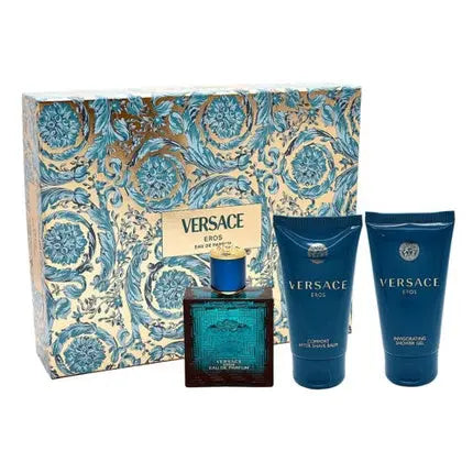 Versace Eros Eau De Parfum 50ml & Shower Gel 50ml & After Shave Balm 50ml Versace