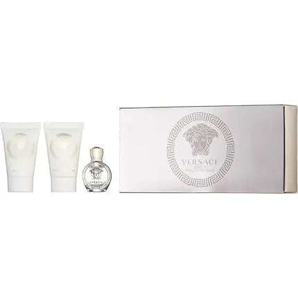 Versace Eros Pour Femme 2015 Travel Kit Gift Set - 5ml Eau de Toilette + 25ml Shower Gel + 25ml Body Lotion Versace