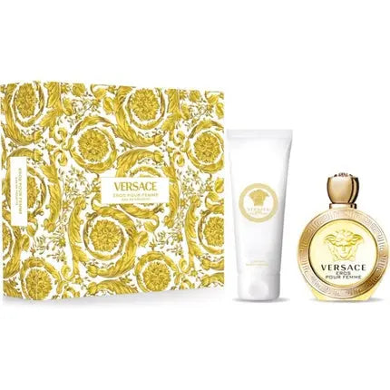 Versace Eros Pour Femme Eau De Toilette Spray 100ml + Body Lotion 150ml
