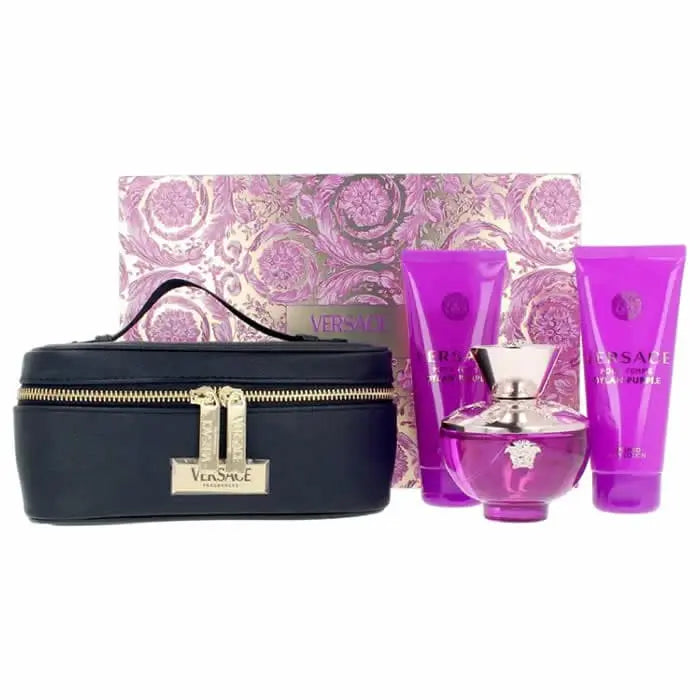 Versace Pour Femme Dylan Purple Eau De Parfum Spray 100ml Set 4 Pieces Versace