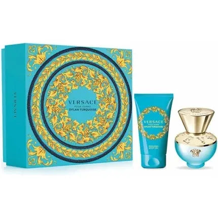 Versace  Pour Femme Dylan Turquoise Coffret 30ml Eau De Toilette + 50ml Parfum d Body Gel Versace