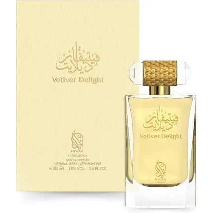 Vetiver Delight Eau De Parfum 100ml by Nylaa Unisex Fragrance with Bergamot Cypress Vetiver Musk Cashmere Wood Sandalwood Amber Aroma Inspired by Nature Perfume Spray Nylaa