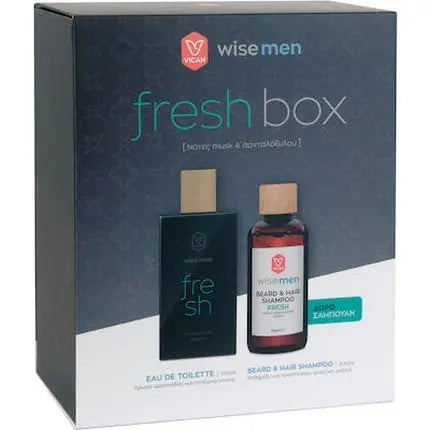 Vican Promo Fresh Box With Men's Fragrance And Beard Hair Shampoo Vican