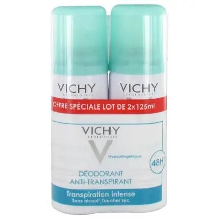 Vichy Anti-Perspirant Deodorant 48h Effectiveness 125ml - Pack of 2 Vichy