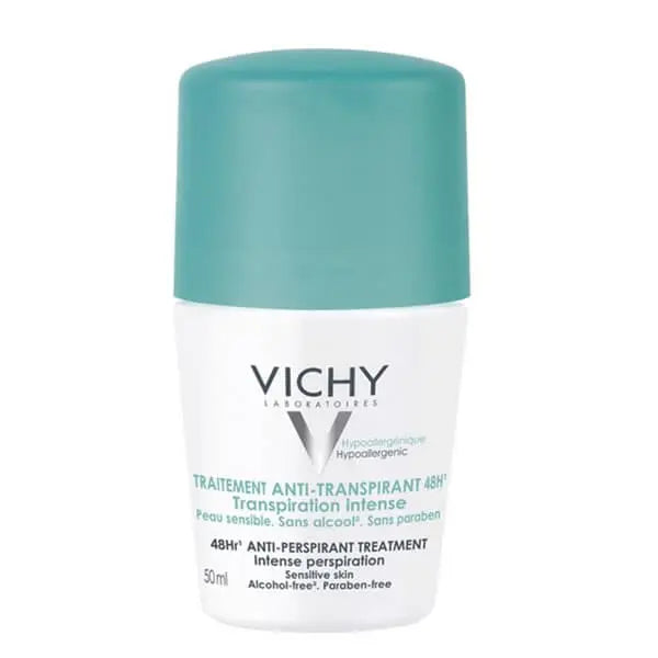 Vichy Antiperspirant Deodorant Roll-On 48h 50ml - For Women and Men - Alcohol and Fragrance Free Vichy