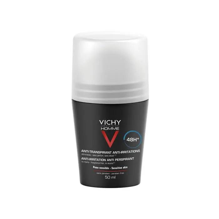 Vichy Homme 48h Deodorant Roll-On for Sensitive Skin 50ml Vichy