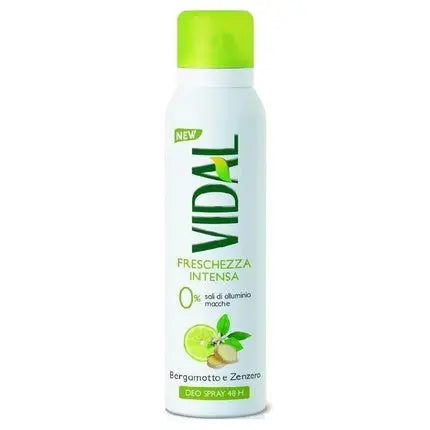 Vidal Deodorant Spray 150ml Bergamot and Ginger Vidal