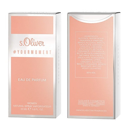 s.Oliver Your Moment Women Eau de Parfum 30ml Natural Spray Vaporisateur S.Oliver