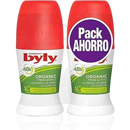 Byly Byly Organic Extra Fresh Roll On Deodorant 2x Déodorant (Déo) Mixte 50ml