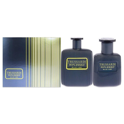 Trussardi Riflesso Blue Vibe Men 3.4oz EDT Spray and 1oz EDT Spray 2 Piece Gift Set Trussardi