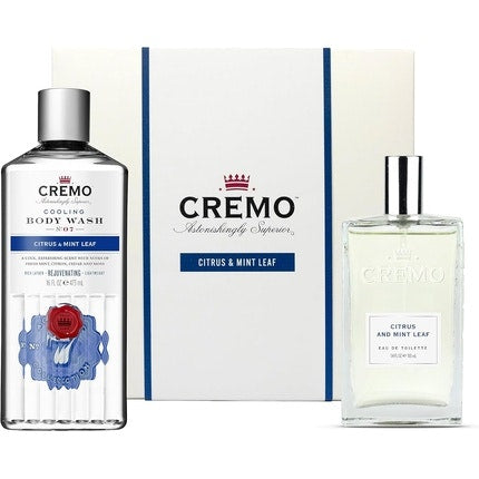 Cremo Citrus & Mint Leaf Coffret Pour Homme Eau de Toilette 100ml + Body Wash 473ml Cremo