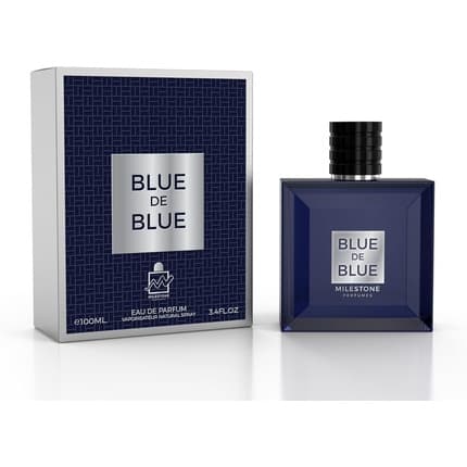 Milestone Perfumes Blue De Blue Men Long Lasting Fragrance Eau de Parfum Homme 100 ml - Aquatique