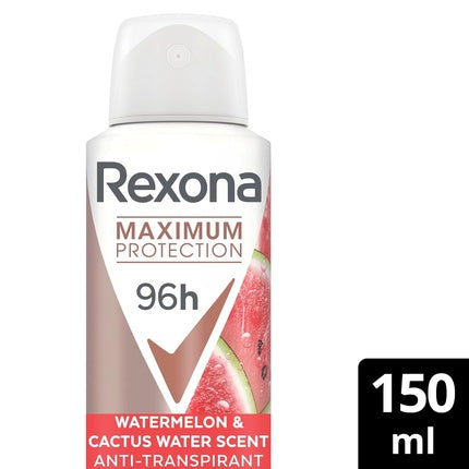 Rexona Maximum Protection Deodorant Spray Watermelon & Cactus Water Scent Antiperspirant 150ml Rexona